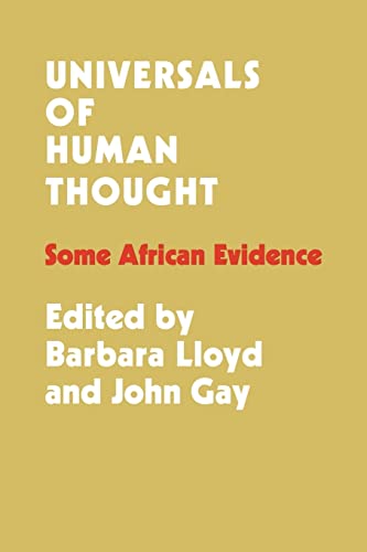 Stock image for Universals of Human Thought : Some African Evidence for sale by Better World Books