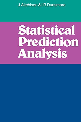 Imagen de archivo de Statistical Prediction Analysis a la venta por Hay-on-Wye Booksellers