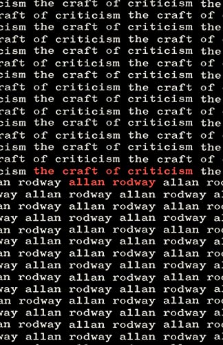 Stock image for The Craft of Criticism for sale by WorldofBooks