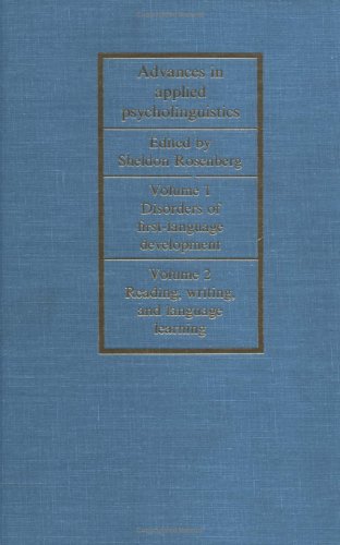 Beispielbild fr Advances in Applied Psycholinguistics (Volumes 1 and 2) zum Verkauf von Anybook.com