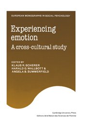 Imagen de archivo de Experiencing Emotion : A Cross-Cultural Study a la venta por Better World Books: West