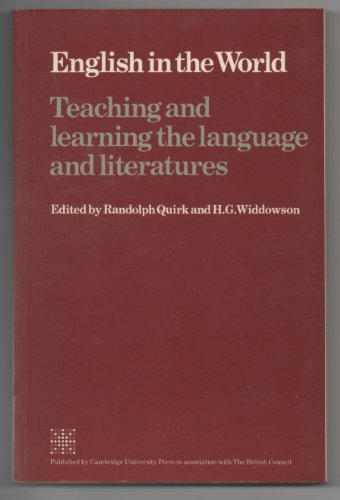 Stock image for English in the World: Teaching and Learning the Language and Literatures for sale by Solr Books