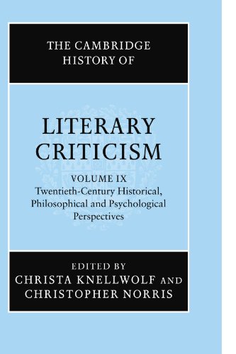 Stock image for The Cambridge History of Literary Criticism, Vol. 9: Twentieth-Century Historical, Philosophical and Psychological Perspectives for sale by HPB-Diamond