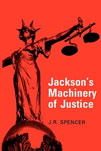 Beispielbild fr Jackson's Machinery of Justice zum Verkauf von Chiron Media