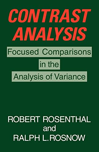 Stock image for Contrast Analysis : Focused Comparisons in the Analysis of Variance for sale by Better World Books