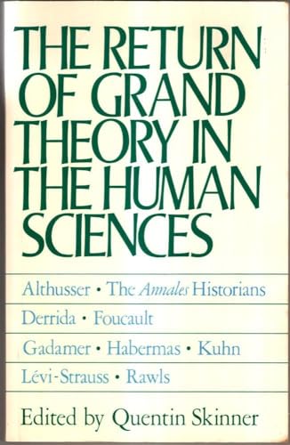 Imagen de archivo de The Return of the Grand Theory in the Human Sciences a la venta por Wonder Book