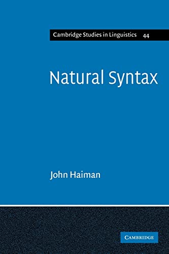 9780521319812: Natural Syntax: Iconicity and Erosion