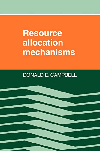 Imagen de archivo de Resource Allocation Mechanisms a la venta por ThriftBooks-Atlanta