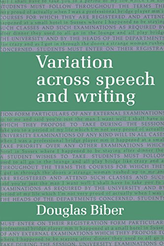 Stock image for Variation Across Speech and Writing for sale by Better World Books: West