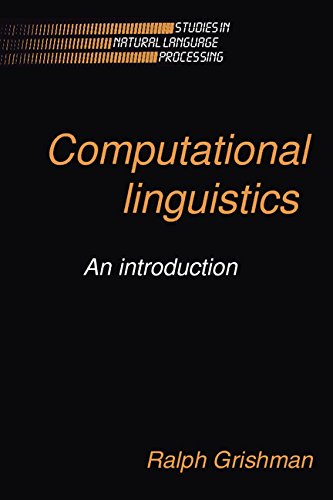 9780521325028: Computational Linguistics: An Introduction (Studies in Natural Language Processing)