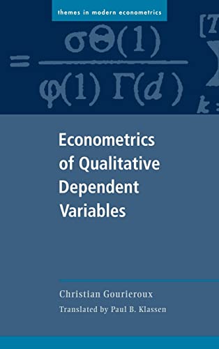 Stock image for Econometrics of Qualitative Dependent Variables for sale by Revaluation Books