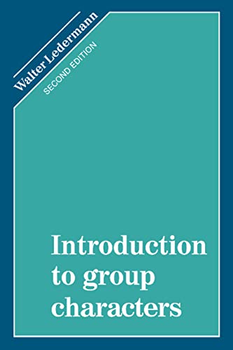 9780521332460: Introduction to Group Characters