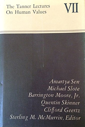 9780521332941: The Tanner Lectures on Human Values: Volume 7, 1986