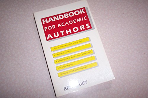 Beispielbild fr Handbook for Academic Authors zum Verkauf von Better World Books