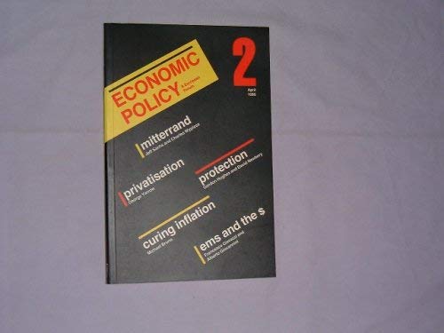 Imagen de archivo de Economic Policy: A European Forum 2, April 1986 a la venta por Tiber Books