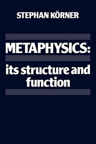 Beispielbild fr Metaphysics: Its Structure and Function (Cambridge Paperback Library) zum Verkauf von Books From California