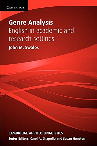 Beispielbild fr Genre Analysis: English in Academic and Research Settings (Cambridge Applied Linguistics) zum Verkauf von WorldofBooks