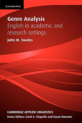 9780521338134: Genre Analysis: English in Academic and Research Settings (Cambridge Applied Linguistics) - 9780521338134