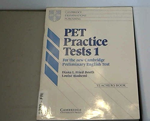 Stock image for PET Practice Tests 1 Teacher`s book for sale by Buchpark