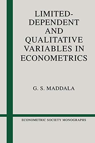 Beispielbild fr Limited-Dependent and Qualitative Variables in Econometrics zum Verkauf von Better World Books