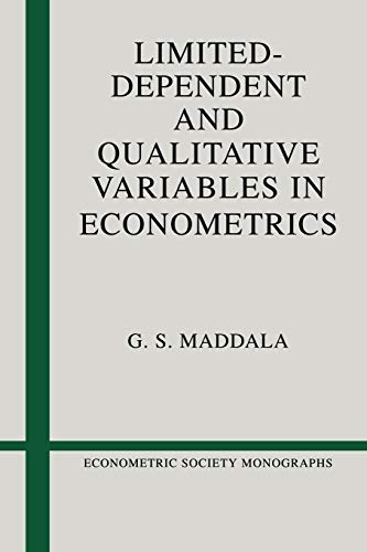 9780521338257: Limited-Dependent and Qualitative Variables in Econometrics Paperback: 3 (Econometric Society Monographs, Series Number 3)