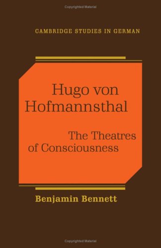 9780521340533: Hugo von Hofmannsthal: The Theaters of Consciousness