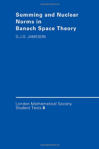 

Summing and Nuclear Norms in Banach Space Theory [first edition]