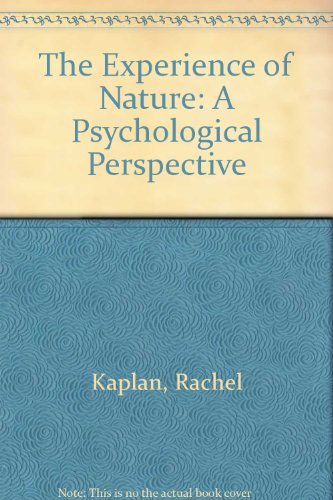 9780521341394: The Experience of Nature: A Psychological Perspective