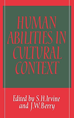 Stock image for Human Abilities in Cultural Context for sale by Booketeria Inc.