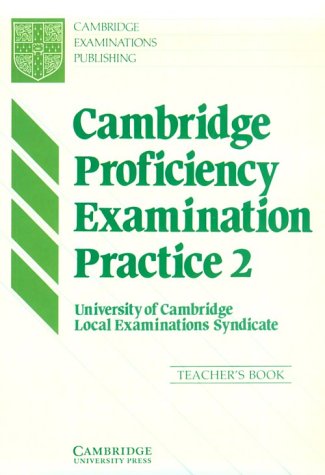 Imagen de archivo de Cambridge Proficiency Examination Practice 2 Teacher's book a la venta por AwesomeBooks