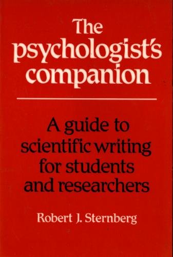 9780521349215: The Psychologist's Companion: A Guide to Scientific Writing for Students and Researchers
