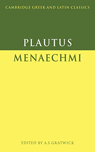 Stock image for PLAUTUS MENAECHMI for sale by Cape Cod Booksellers