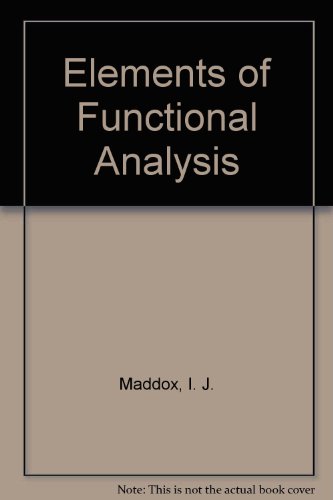 9780521353502: Elements of Functional Analysis