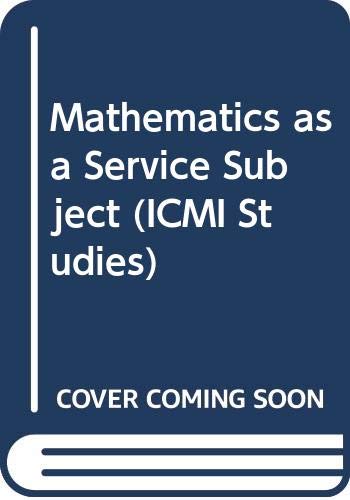 Imagen de archivo de Mathematics as a Service Subject.; (ICMI Study Series) a la venta por J. HOOD, BOOKSELLERS,    ABAA/ILAB