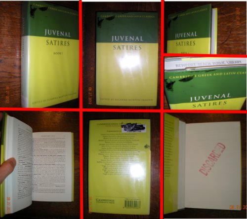 9780521355667: Juvenal: Satires Book I