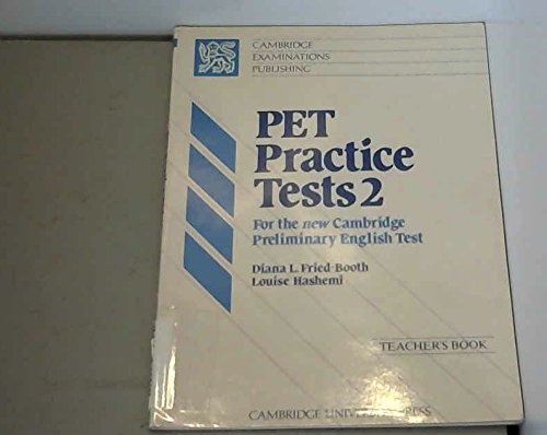 Stock image for PET Practice Tests 2 Teacher's book for sale by Ammareal