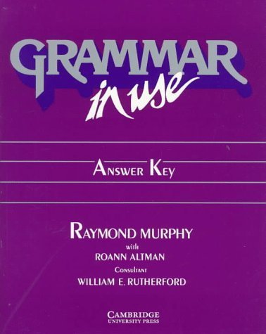 9780521357012: Grammar in Use Answer key: Reference and Practice for Intermediate Students of English