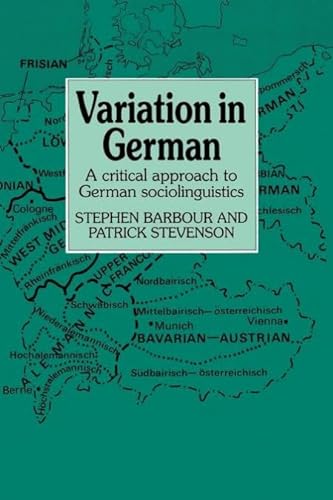 Beispielbild fr Variation in German: A Critical Approach to German Sociolinguistics zum Verkauf von WorldofBooks
