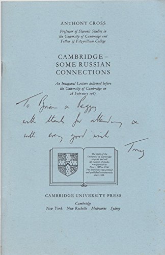 Cambridge-Some Russian Collections: An Inaugural Lecture Delivered Before the University of Cambridge on 26 February 1987 (9780521359139) by Cross, Anthony