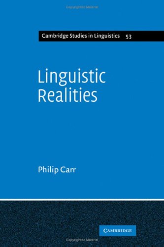 Beispielbild fr Linguistic Realities : An Autonomist Metatheory for the Generative Enterprise zum Verkauf von Better World Books