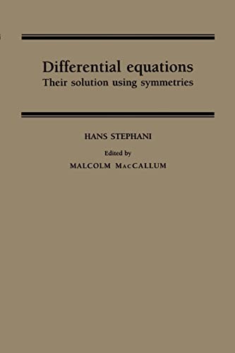 Stock image for Differential Equations: Their Solution Using Symmetries for sale by Book House in Dinkytown, IOBA
