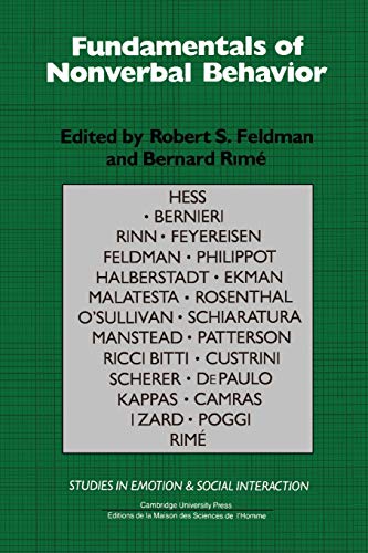 Imagen de archivo de Fundamentals of Nonverbal Behavior (Studies in Emotion and Social Interaction) a la venta por Solr Books