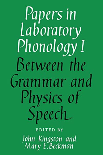Imagen de archivo de Papers in Phonology: Volume 1, Between Grammar and Physics of Speech a la venta por Chiron Media