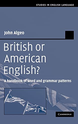 9780521371377: British or American English? Hardback: A Handbook of Word and Grammar Patterns (Studies in English Language)