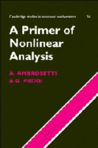 9780521373906: A Primer of Nonlinear Analysis (Cambridge Studies in Advanced Mathematics, Series Number 34)