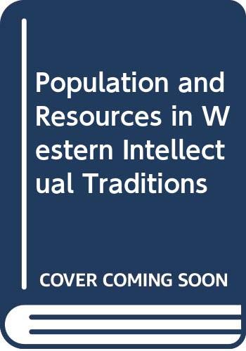 Beispielbild fr Population and Resources in Western Intellectual Traditions zum Verkauf von Better World Books