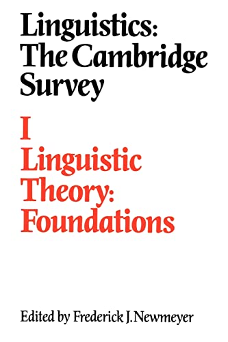 Stock image for Linguistics Vol. 1 : Linguistic Theory - Foundations for sale by Better World Books