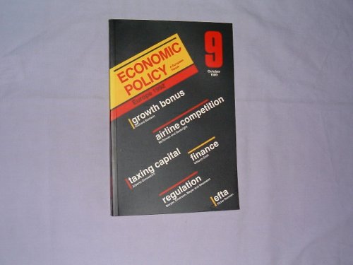 Stock image for Economic Policy 9 4:2: A European Forum (Economic Policy, Series Number 9) for sale by AwesomeBooks