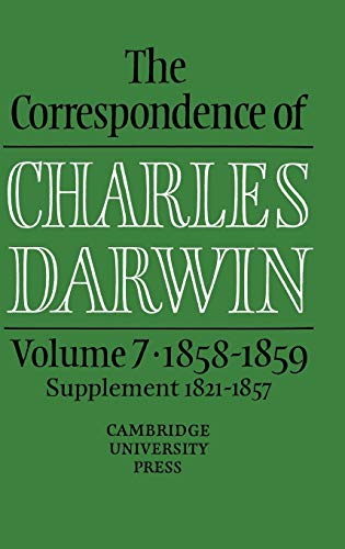 Imagen de archivo de The Correspondence of Charles Darwin: Volume 7, 1858-1859 a la venta por Clayton Fine Books