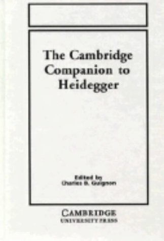 Beispielbild fr Cambridge Companion to Heidegger zum Verkauf von Windows Booksellers